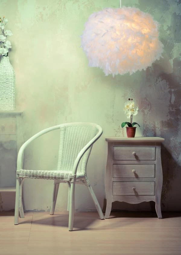 Lucide GOOSY SOFT - Pendant light - Ø 50 cm - 1xE27 - White - atmosphere 1